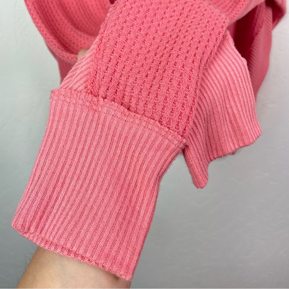 Free People Santa Clara Thermal Slouchy Top in Prairie Rose Size Large, OB967840 - Picture 9 of 16